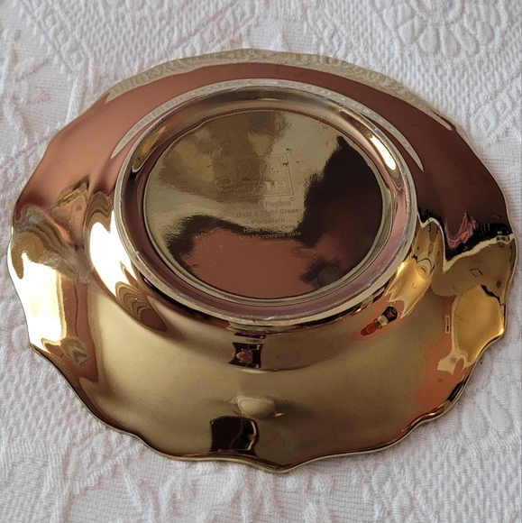 222 5th 🐰 Bunny plate green and gold - Picture 6 of 7